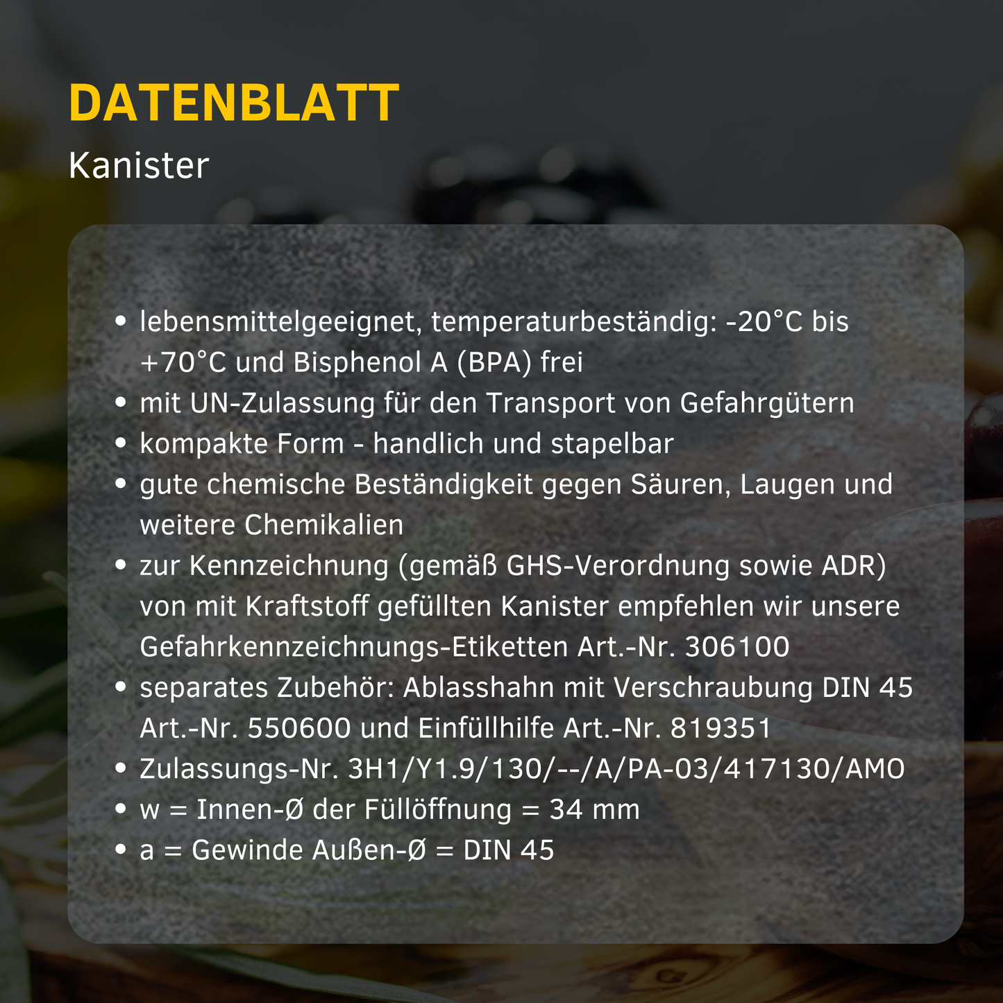 BIO Olivenöl: Kanister - Robust