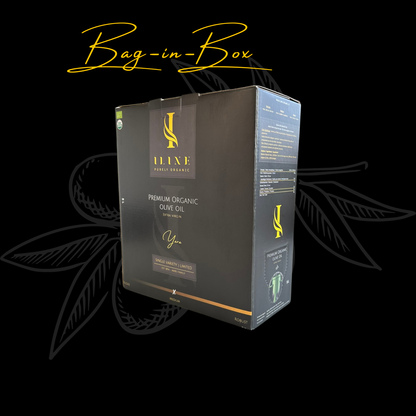 BIO Olivenöl native Extra Bag-in-Box in verschiedenen Grössen: 1.5 Liter, 3 Liter und 5 Liter.