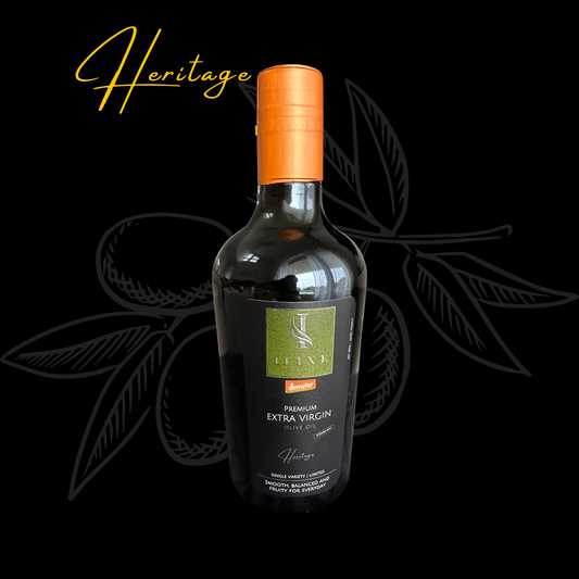 Demeter Olivenöl aus Tunesien in einer edlen schwarzen Flasche