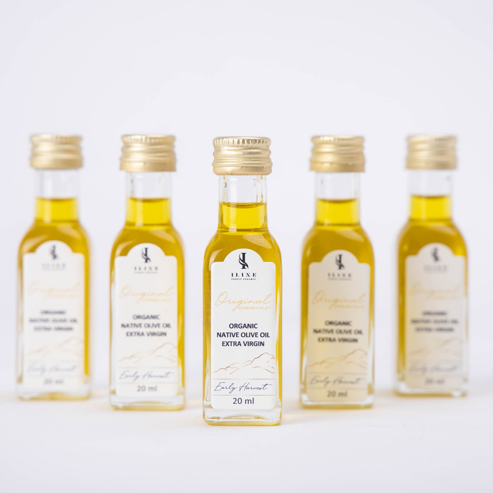Mini-bouteilles d'huile d'olive extra vierge BIO Sierra de Yeguas.