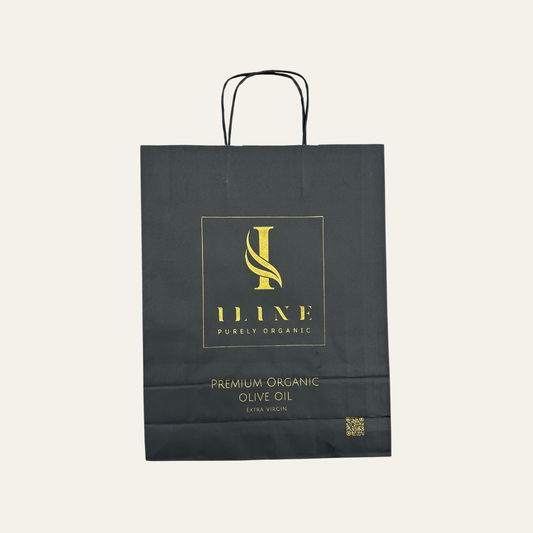 Papiertragetasche von Iline Organic zum Mitnehmen und Verschenken von Produkten