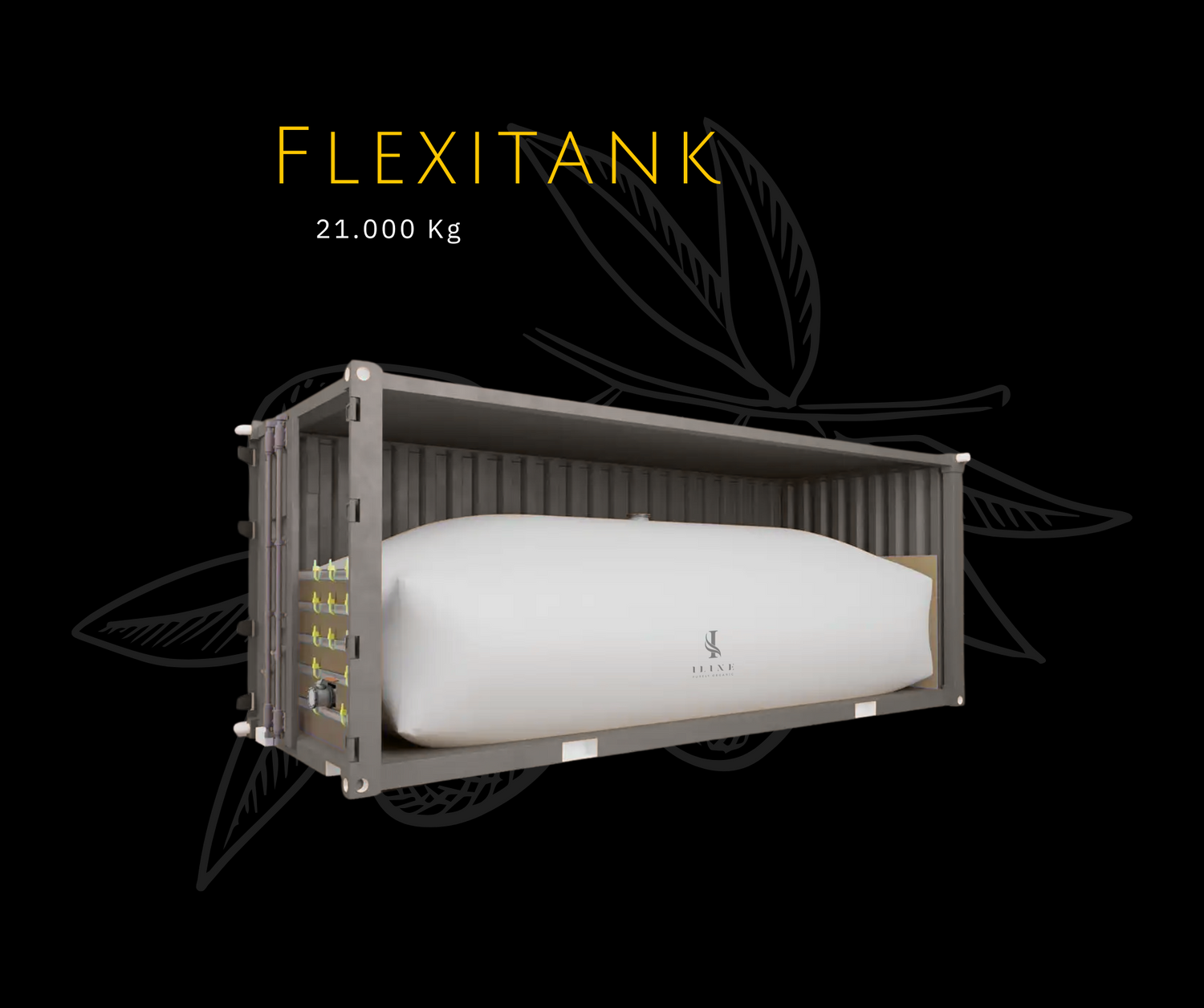 Flexitank-System für den effizienten Transport von Olivenöl in Standard-Container. Platzsparende, wirtschaftliche Alternative zu Fässern und IBC-Behältern, geeignet für den internationalen Versand.