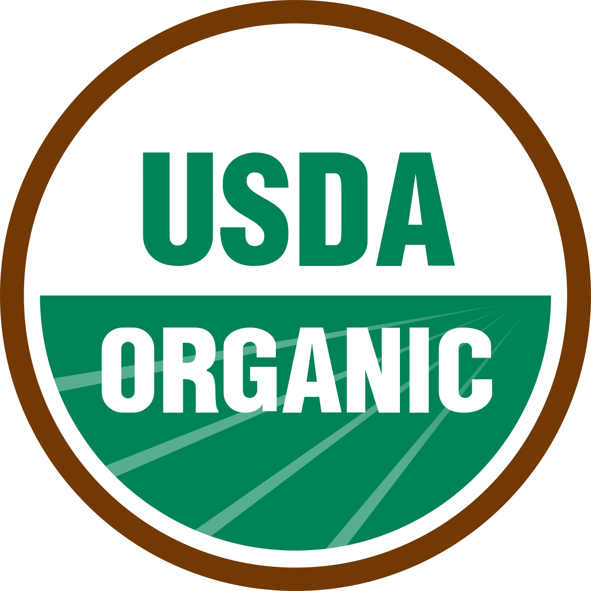 USDA Organic Logo – rundes Bio-Zertifizierungssiegel.